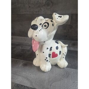 Exhart Dog Statue‎ Decor Whimsical Spotted Puppy Figurine 7"H